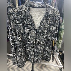 Kim Rodgers 1x zip up jacket animal print